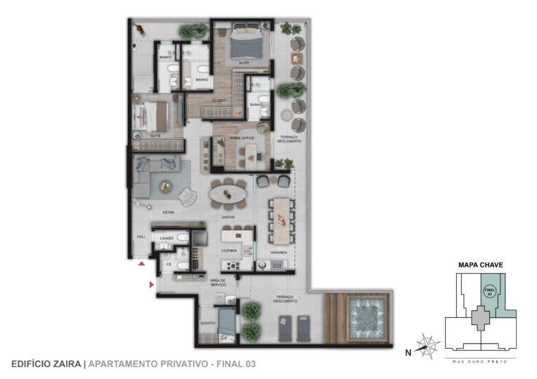 Ap Classic - PRIVATIVO I Final 03 I 5º Pav - 173,00m²