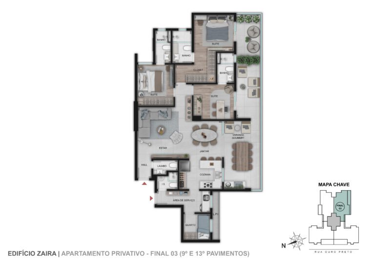 Ap Classic - VARANDA ESTENDIDA I Final 03 I 138,14M²