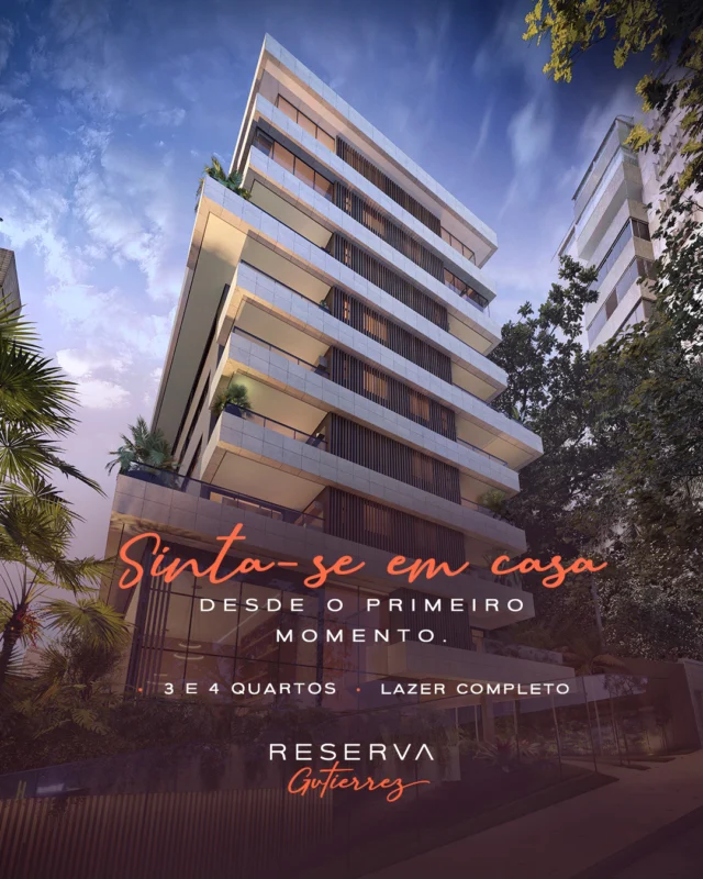 A exclusividade de viver em uma casa suspensa!
No Reserva Gutierrez, você tem mais do que um imóvel, tem uma experiência única de moradia, com privacidade, conforto e sofisticação.

A proposta de casas suspensas no coração de Belo Horizonte traz uma vivência incomparável: mais espaço, mais qualidade de vida, mais você.

Agende sua visita e descubra o seu novo lar!
📞 (31) 99366-1063
___________________