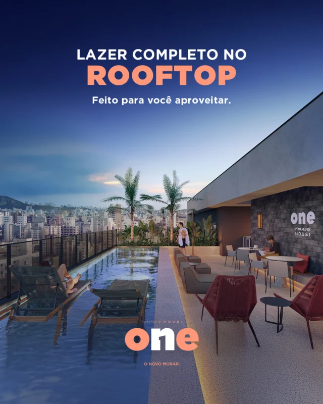 No ONE, viver é aproveitar cada momento com conforto e praticidade.

Apartamentos de 28 a 48m² com lazer completo no rooftop: piscina, espaço gourmet, salão de festas, academia e áreas de convivência para transformar sua rotina.

Agende sua visita e descubra a experiência de morar no ONE.

#Protempo #ONE #Rooftop #LazerCompleto #EstiloDeVida #InvestimentoInteligente #MorarBem #BeloHorizonte